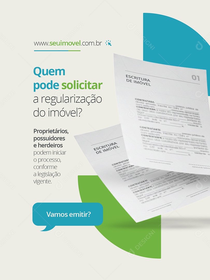 Quem Pode Solicitar a Regularização do Imóvel Social Media PSD Editável