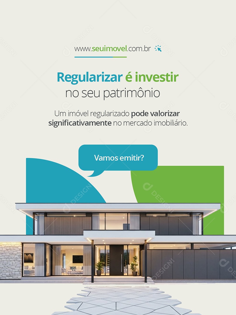 Regularização Imóvel Regularizar é Investir no Seu Patrimônio Social Media PSD Editável