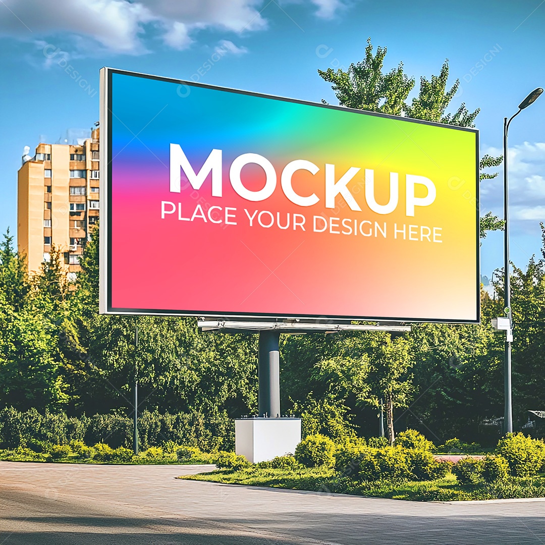 Mockup Painel Publicitário PSD Editável