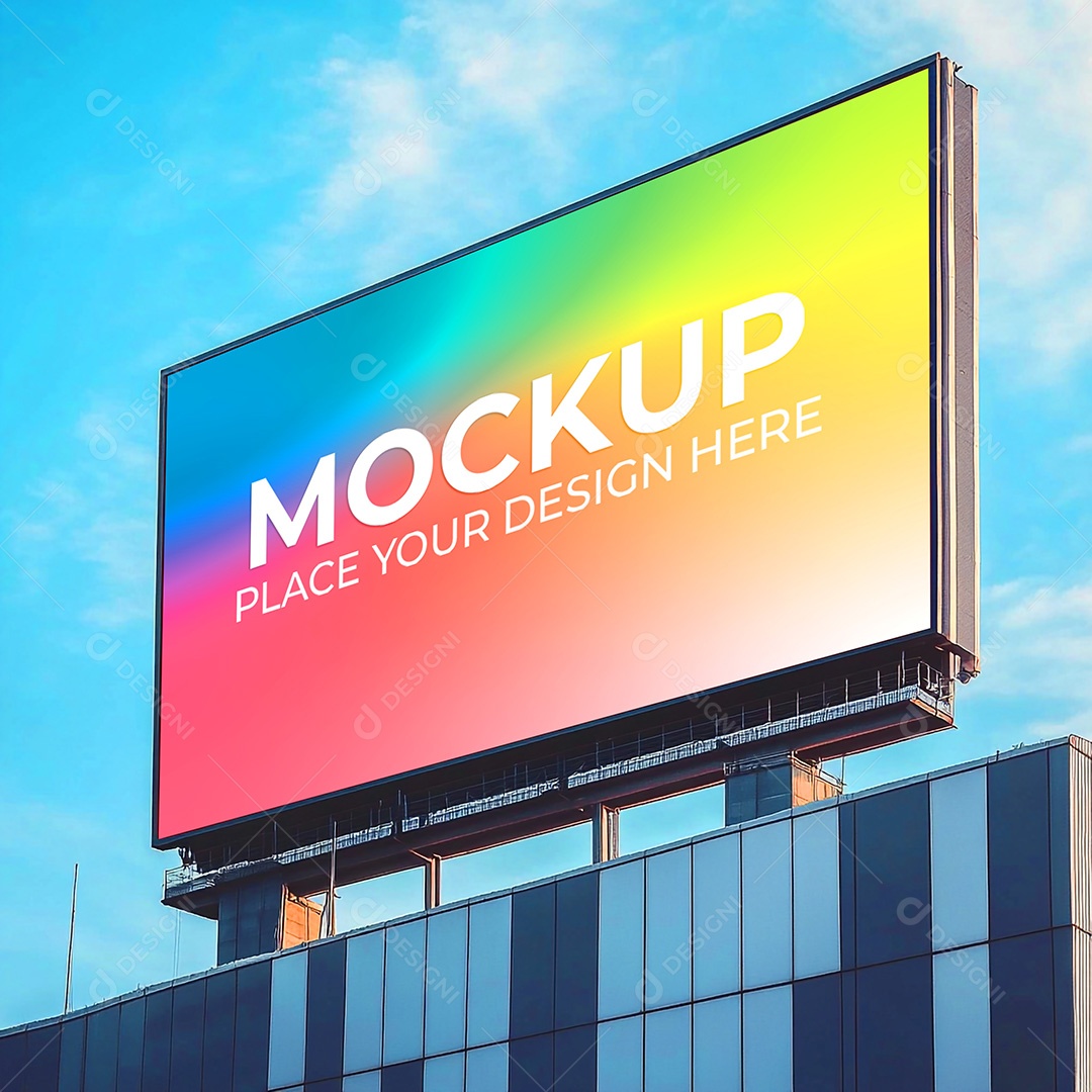 Mockup Painel Publicitário PSD Editável
