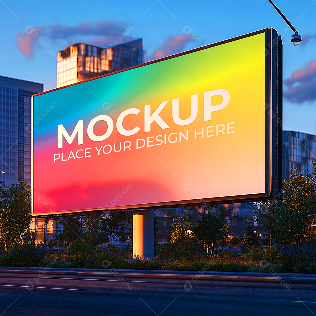 Mockup Painel Publicitário PSD Editável