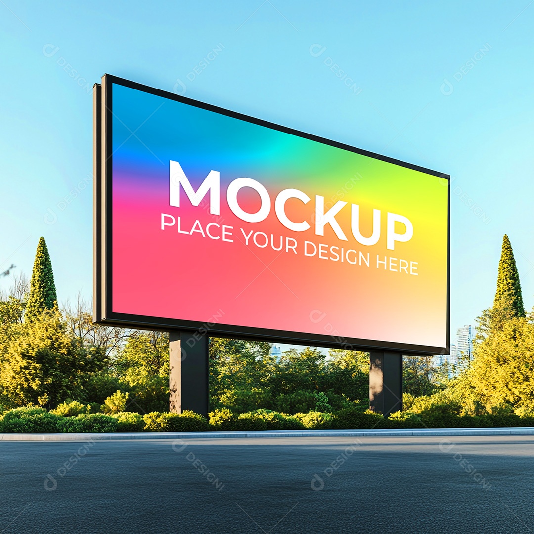 Mockup Painel Publicitário PSD Editável