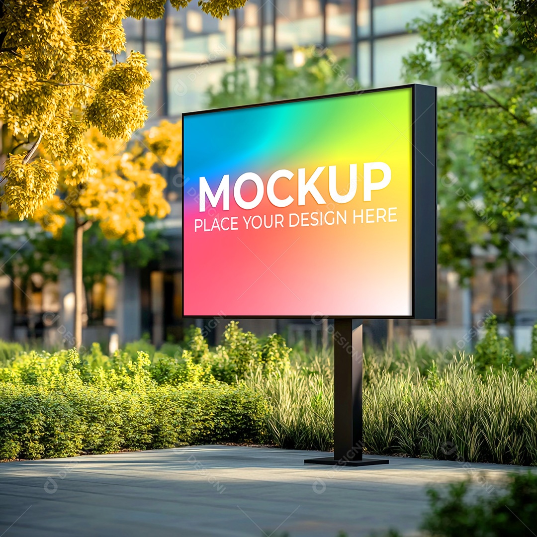 Mockup Painel Publicitário PSD Editável
