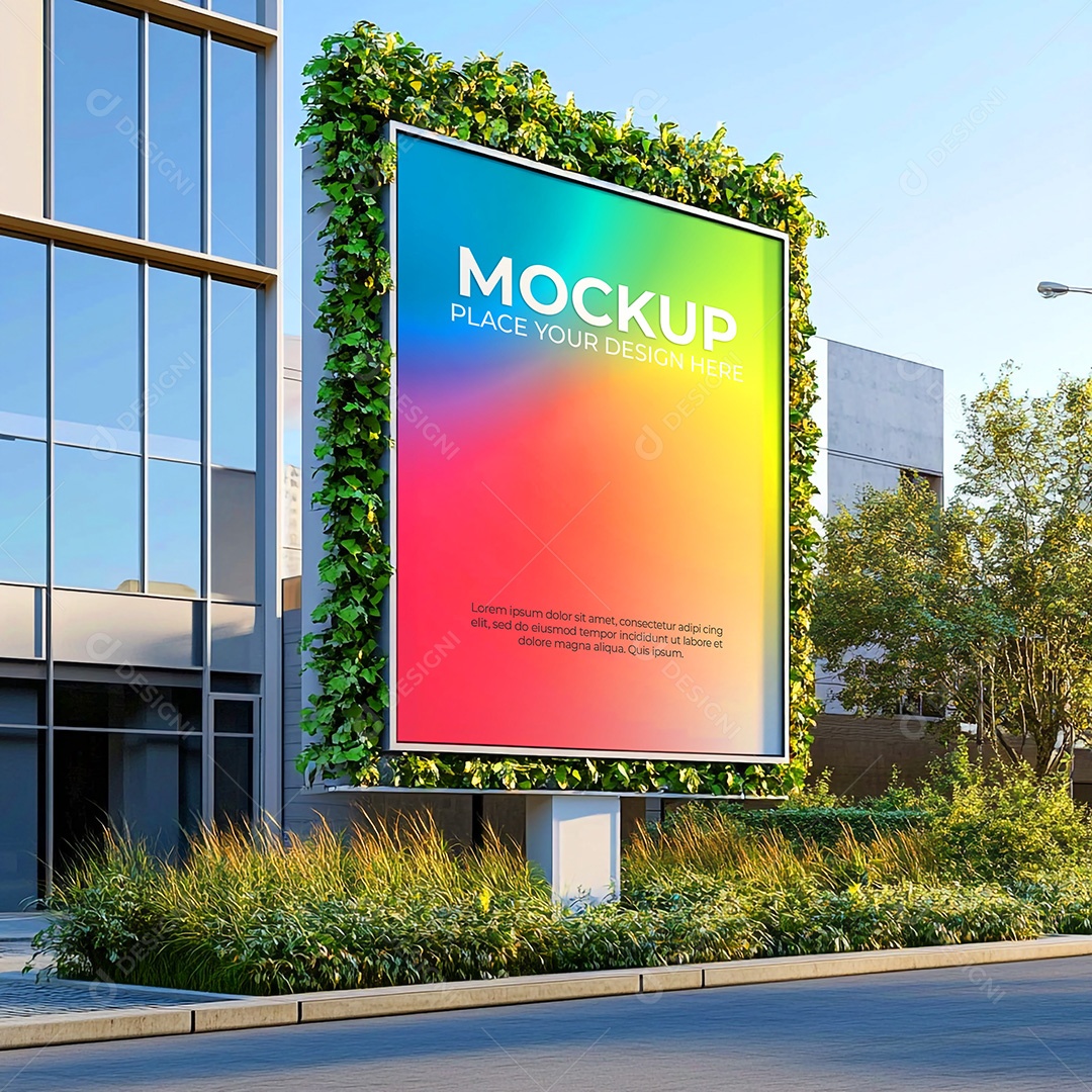 Mockup Painel Publicitário PSD Editável
