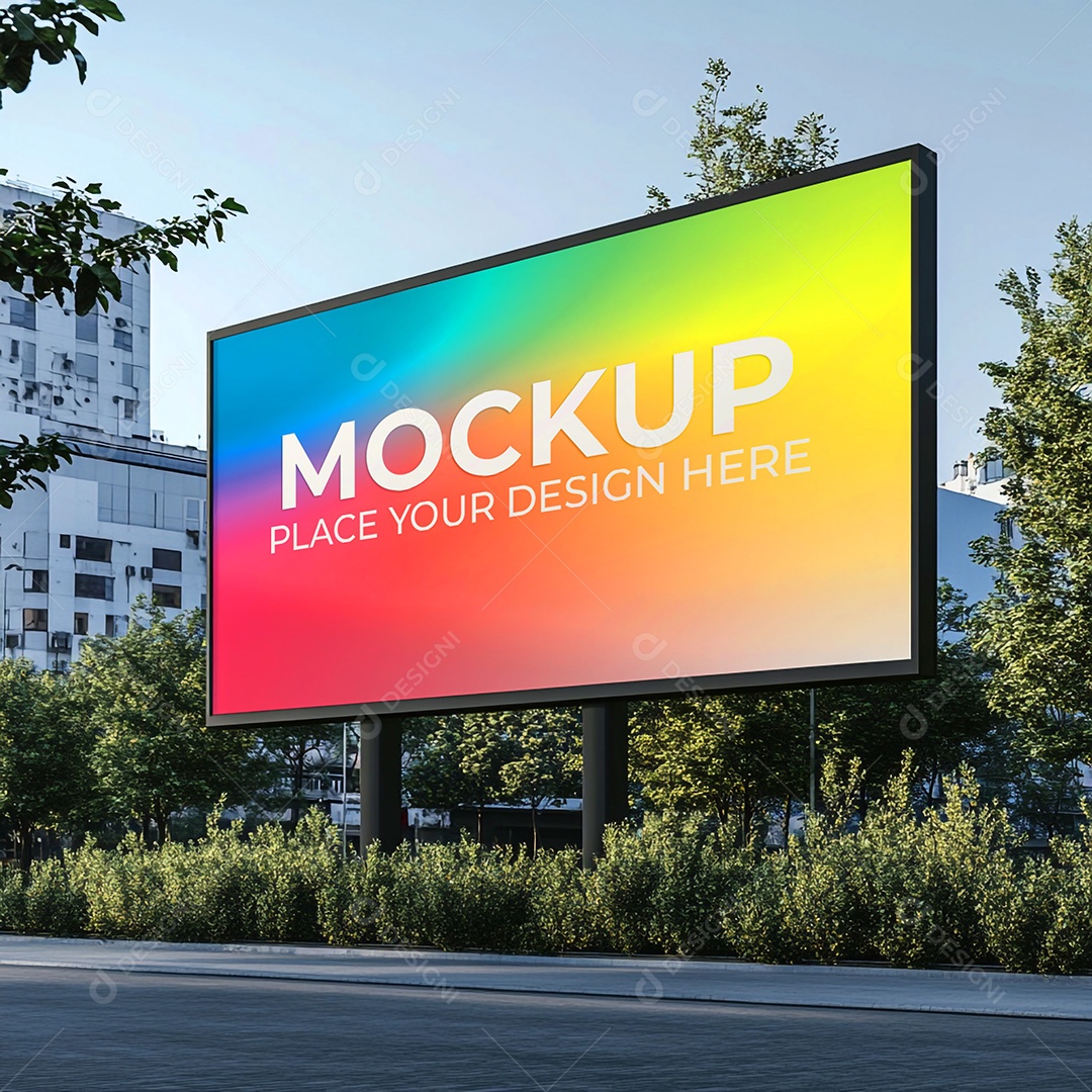 Mockup Painel Publicitário PSD Editável
