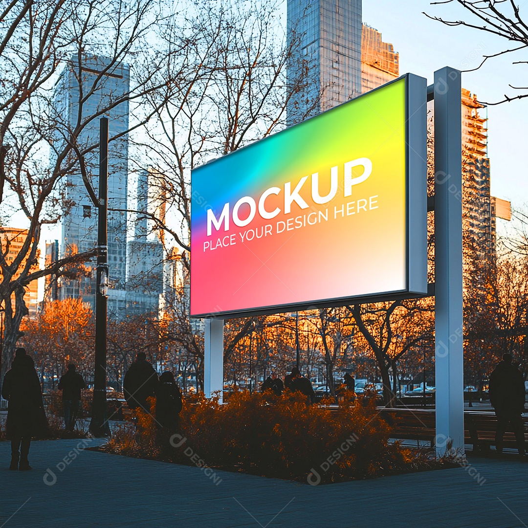 Mockup Painel Publicitário PSD Editável