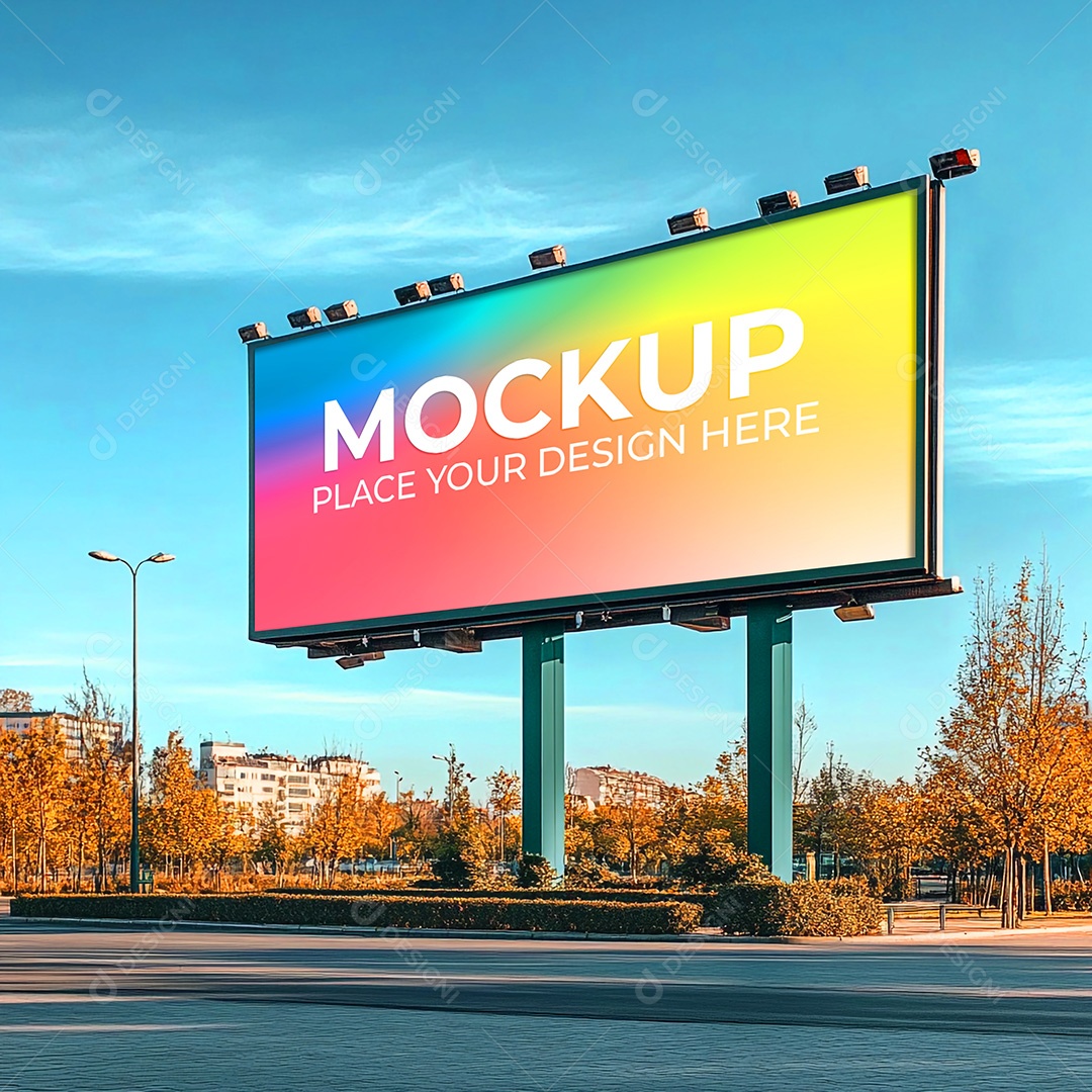 Mockup Painel Publicitário PSD Editável