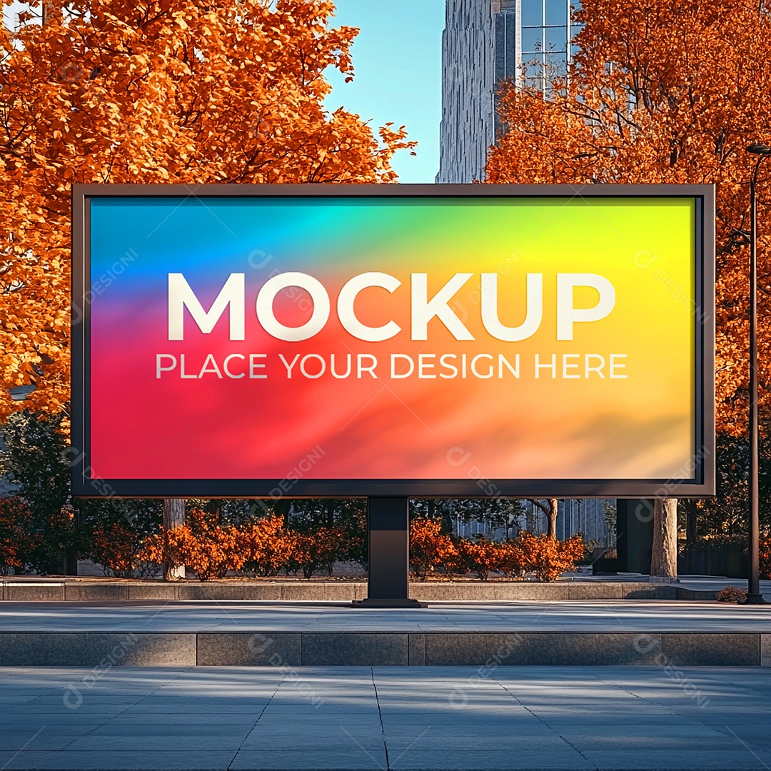 Mockup Painel Publicitário PSD Editável