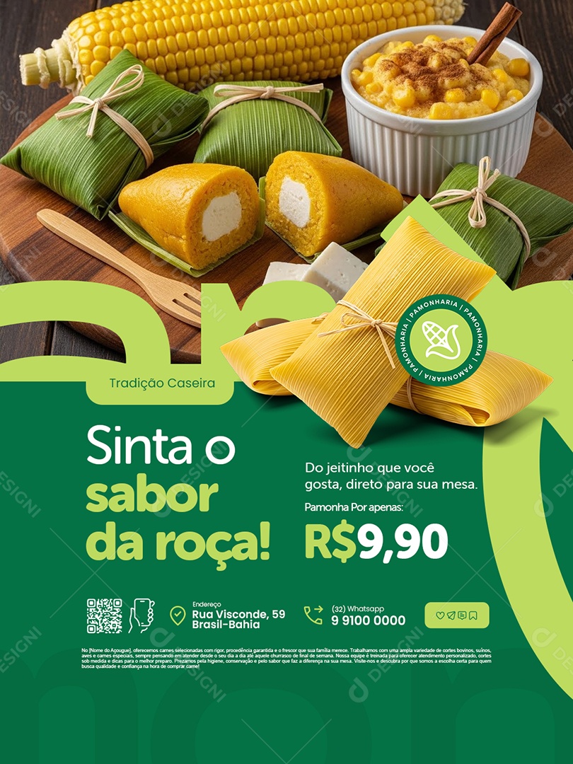 Pamonharia Sintao Sabor da Roça Social Media PSD Editável