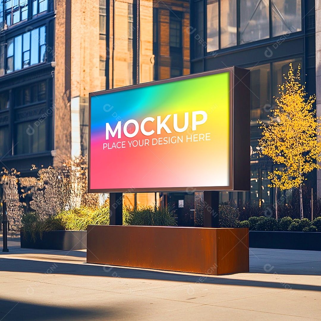 Mockup Painel Publicitário PSD Editável