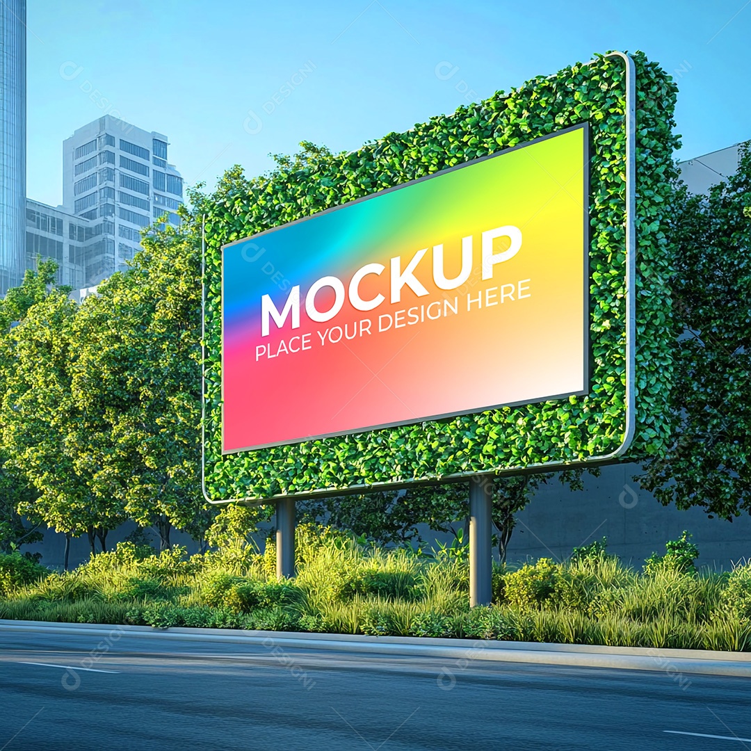 Mockup Painel Publicitário PSD Editável