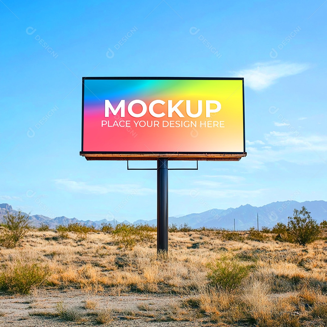 Mockup Painel Publicitário PSD Editável