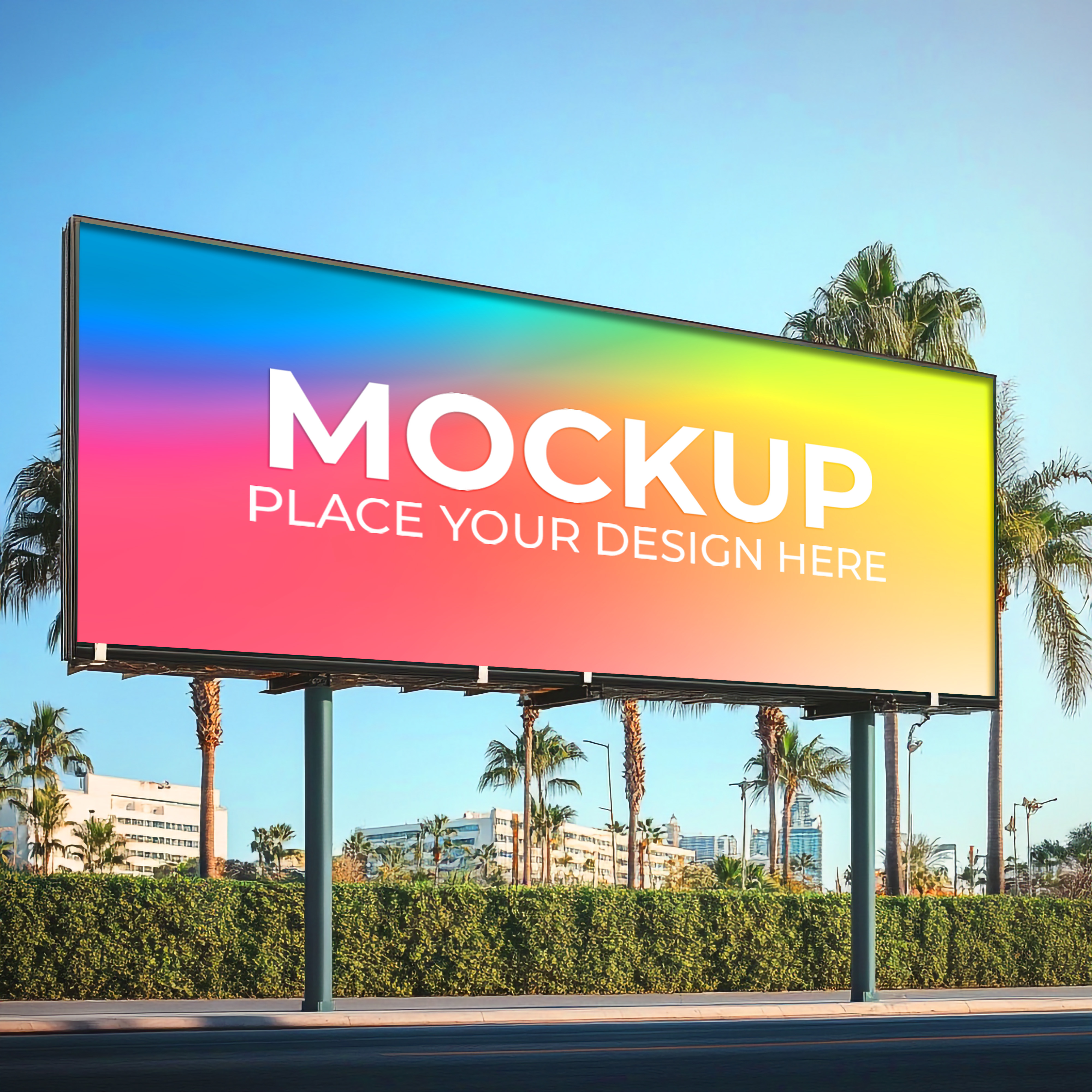 Mockup Painel Publicitário PSD Editável