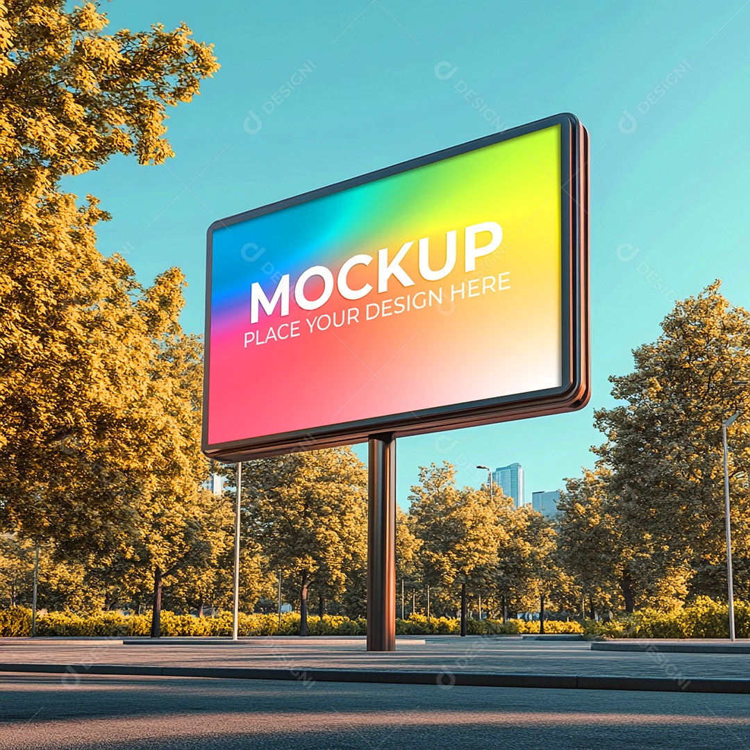 Mockup Painel Publicitário PSD Editável