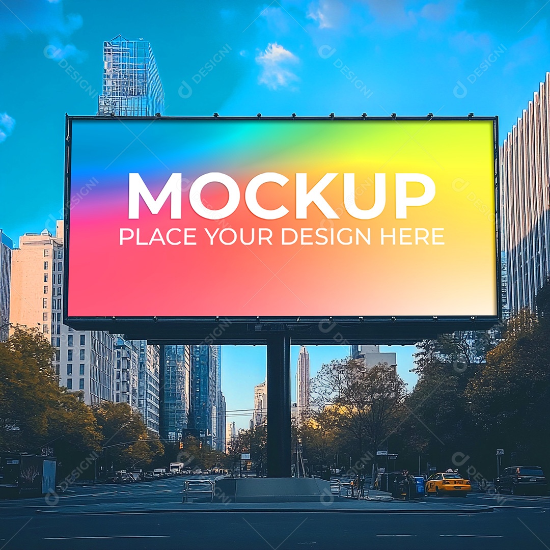 Mockup Painel Publicitário PSD Editável
