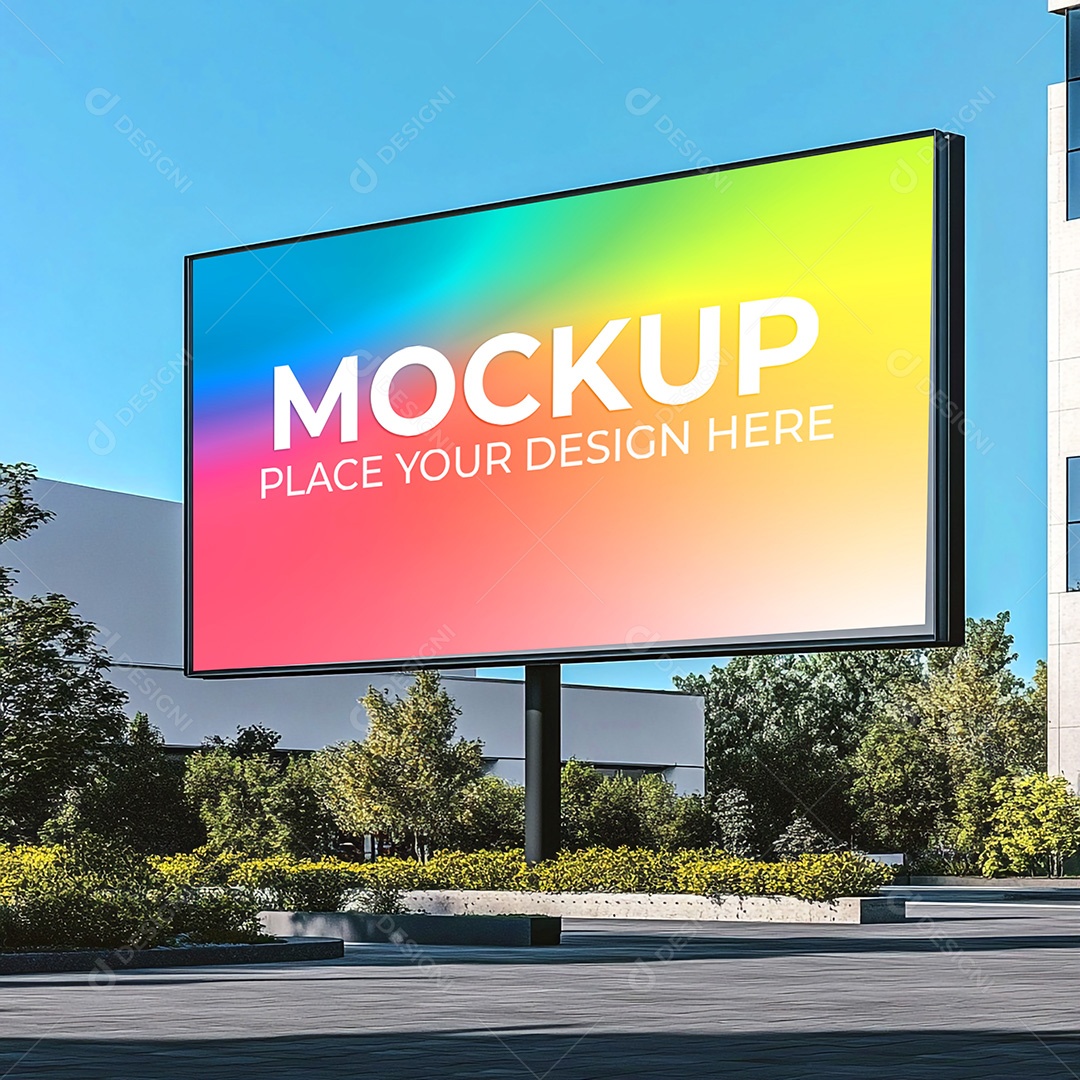 Mockup Painel Publicitário PSD Editável
