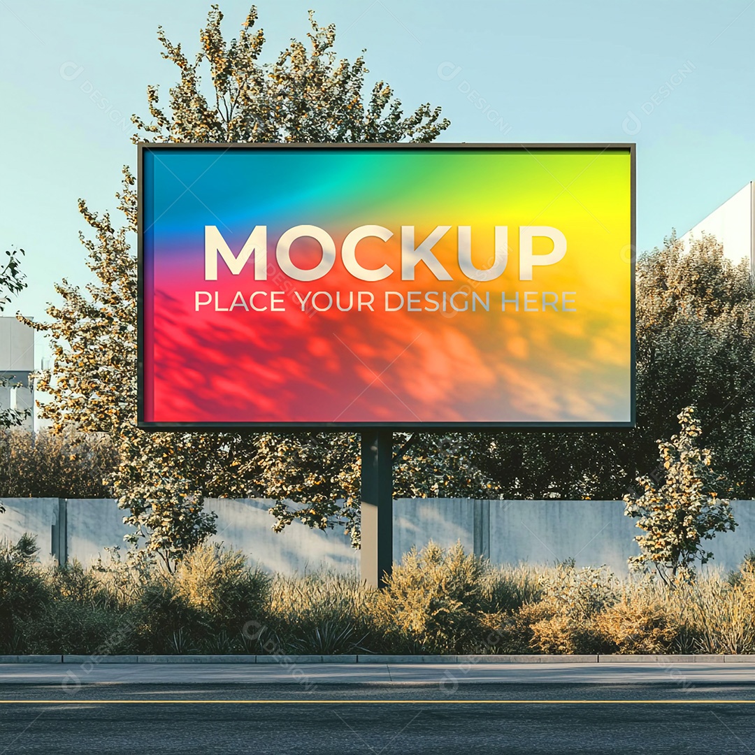 Mockup Painel Publicitário PSD Editável