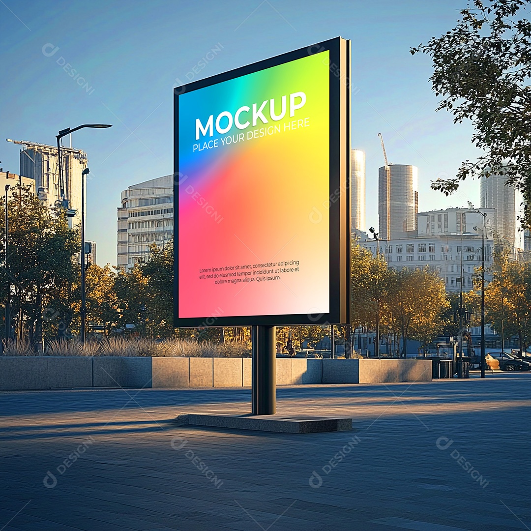 Mockup Painel Publicitário PSD Editável