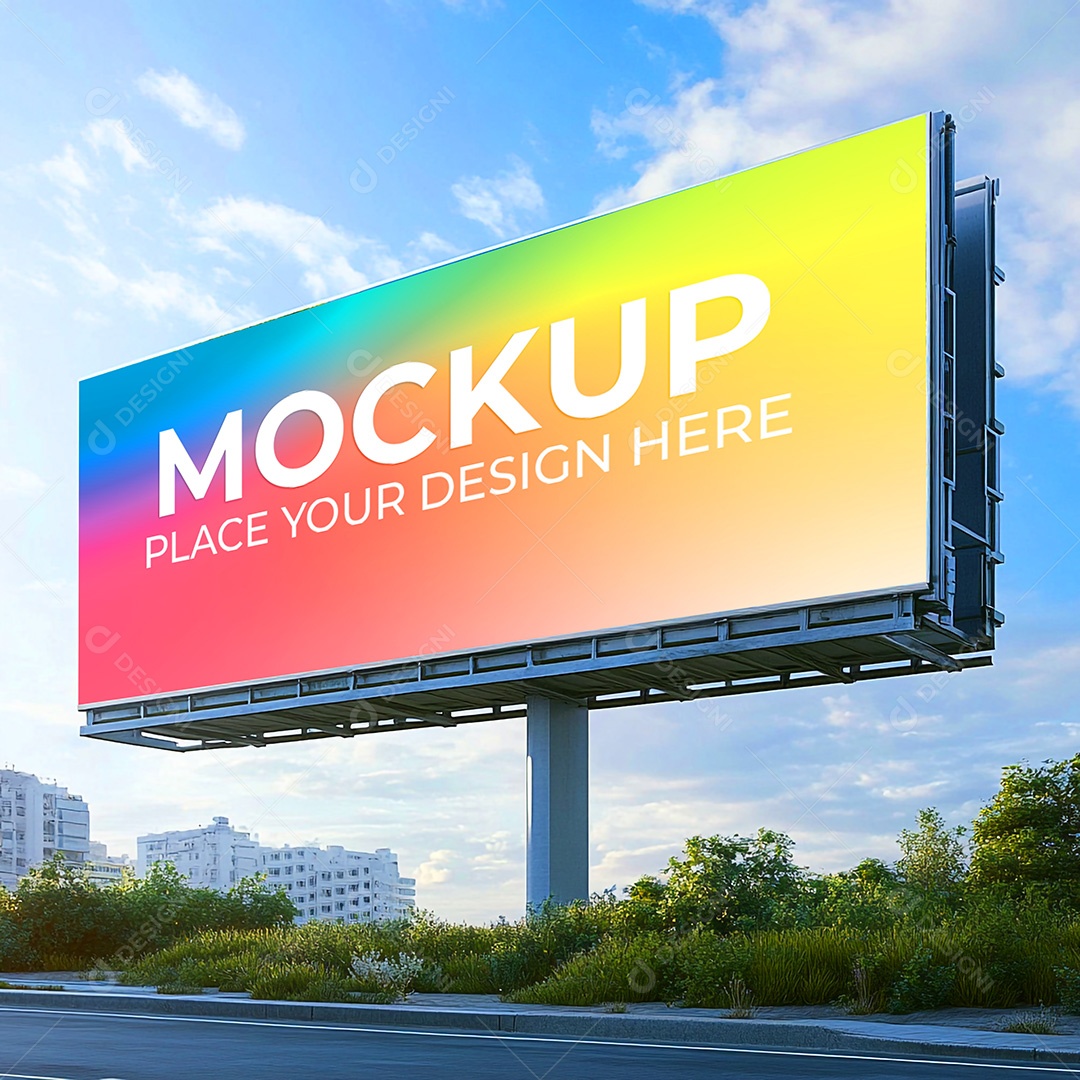 Mockup Painel Publicitário PSD Editável