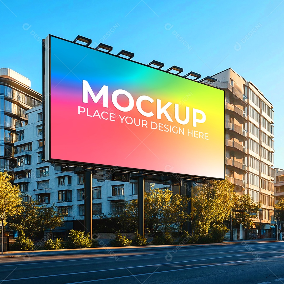Mockup Painel Publicitário PSD Editável
