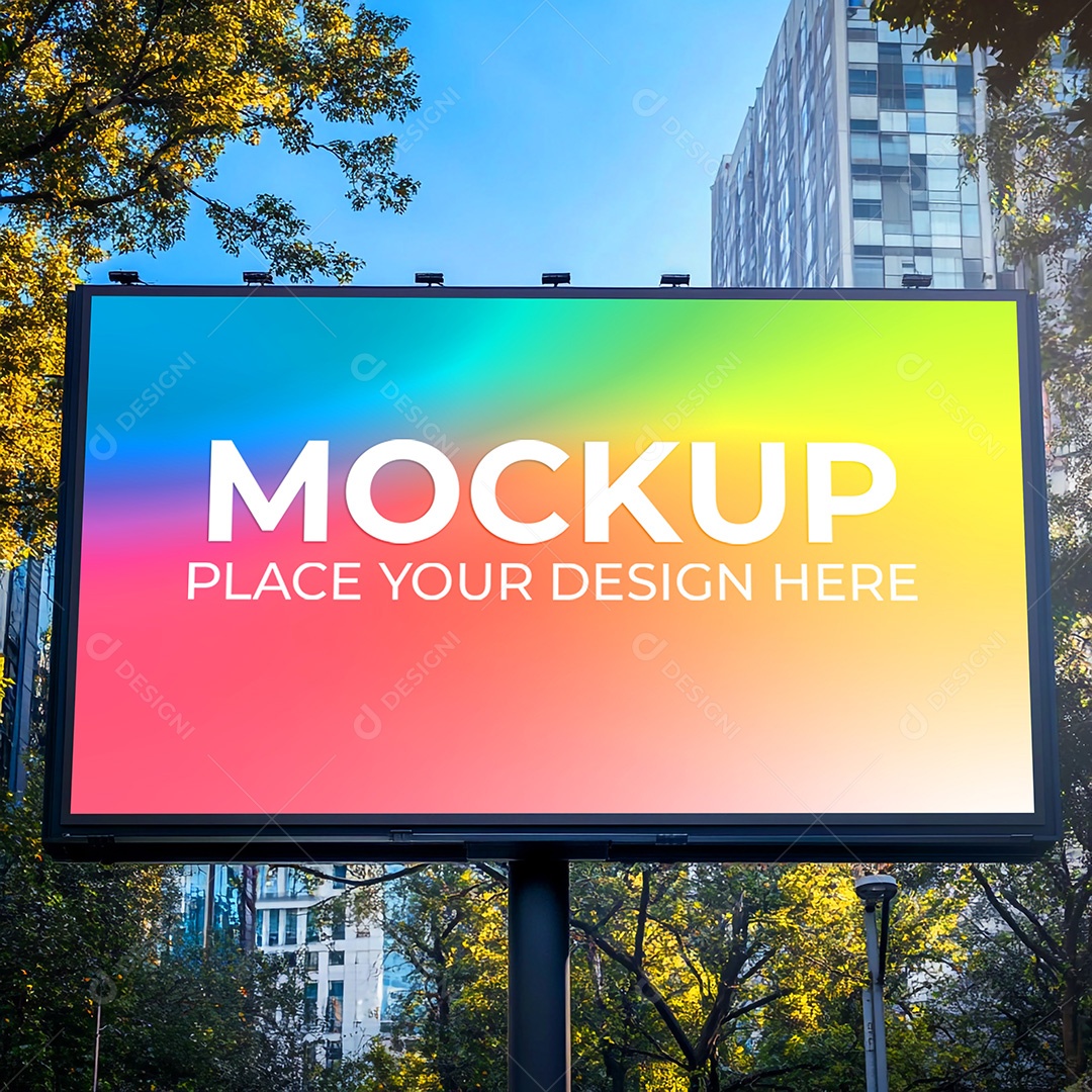 Mockup Painel Publicitário PSD Editável