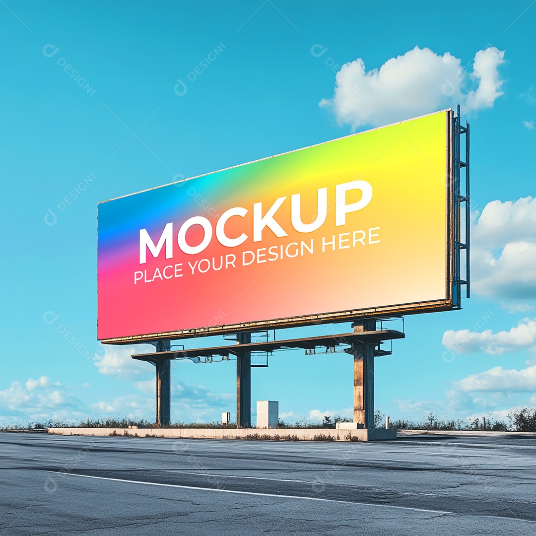 Mockup Painel Publicitário PSD Editável