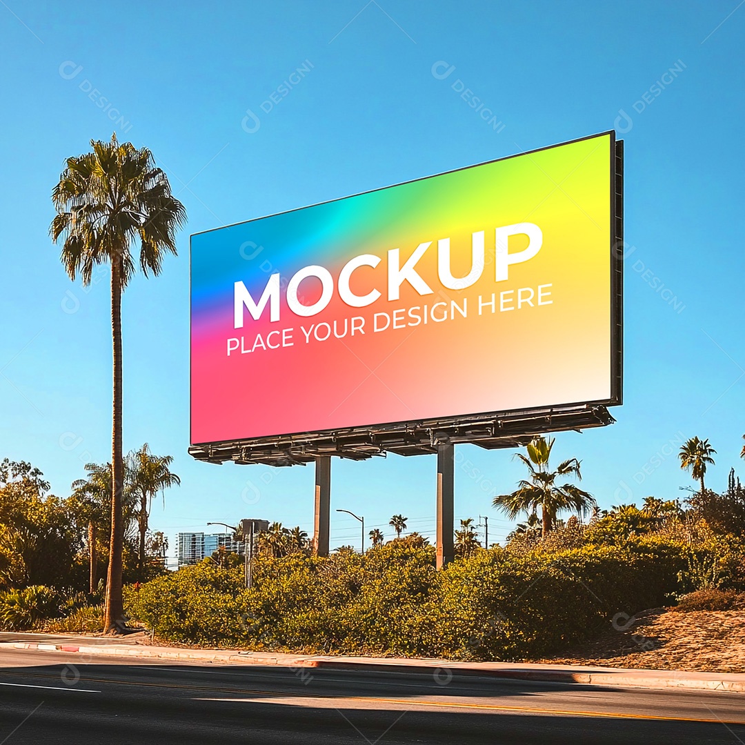 Mockup Painel Publicitário PSD Editável
