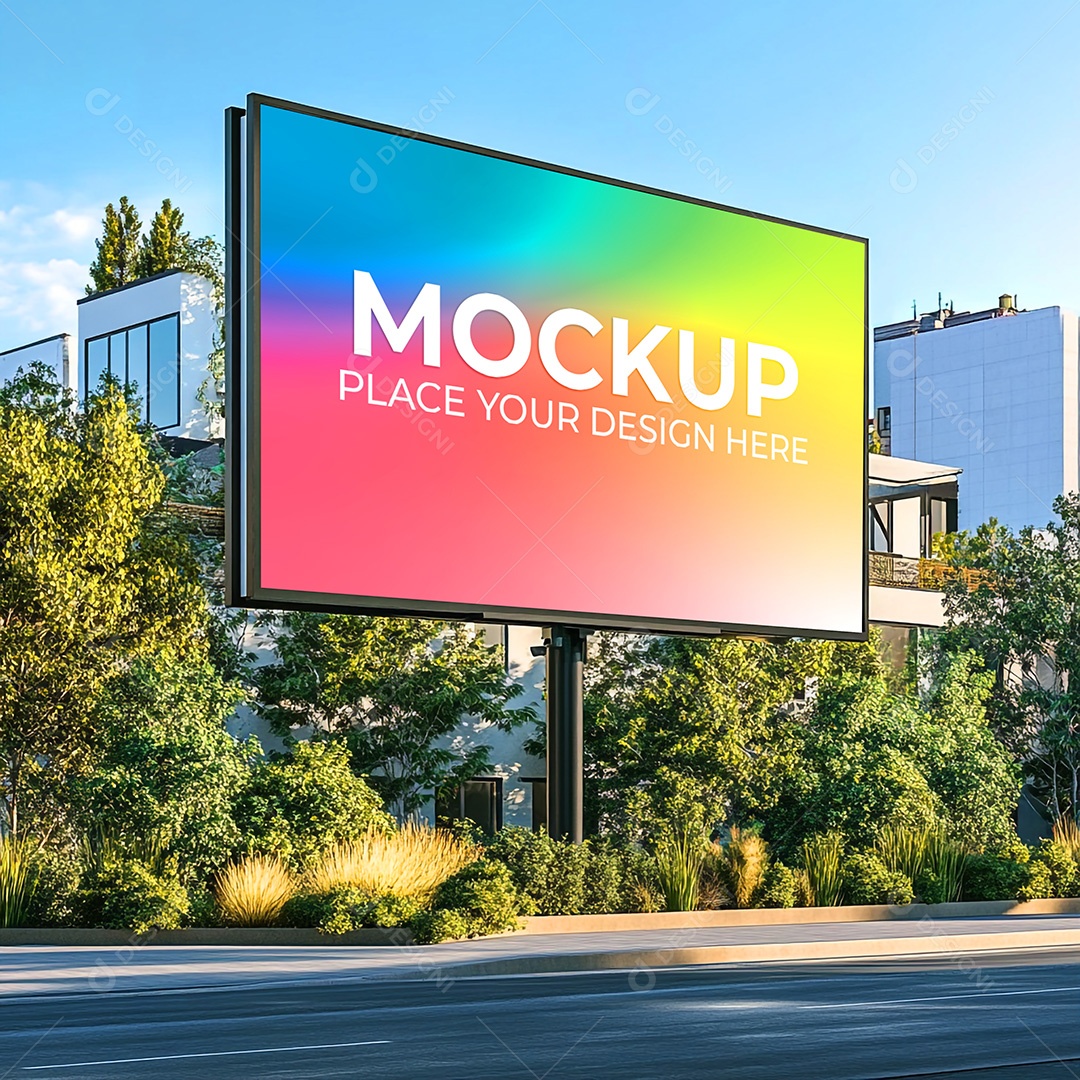 Mockup Painel Publicitário PSD Editável