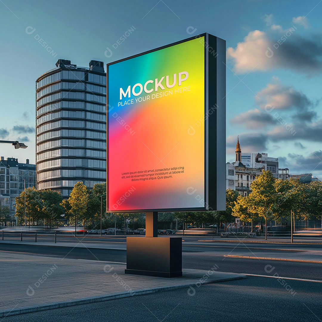Mockup Painel Publicitário PSD Editável