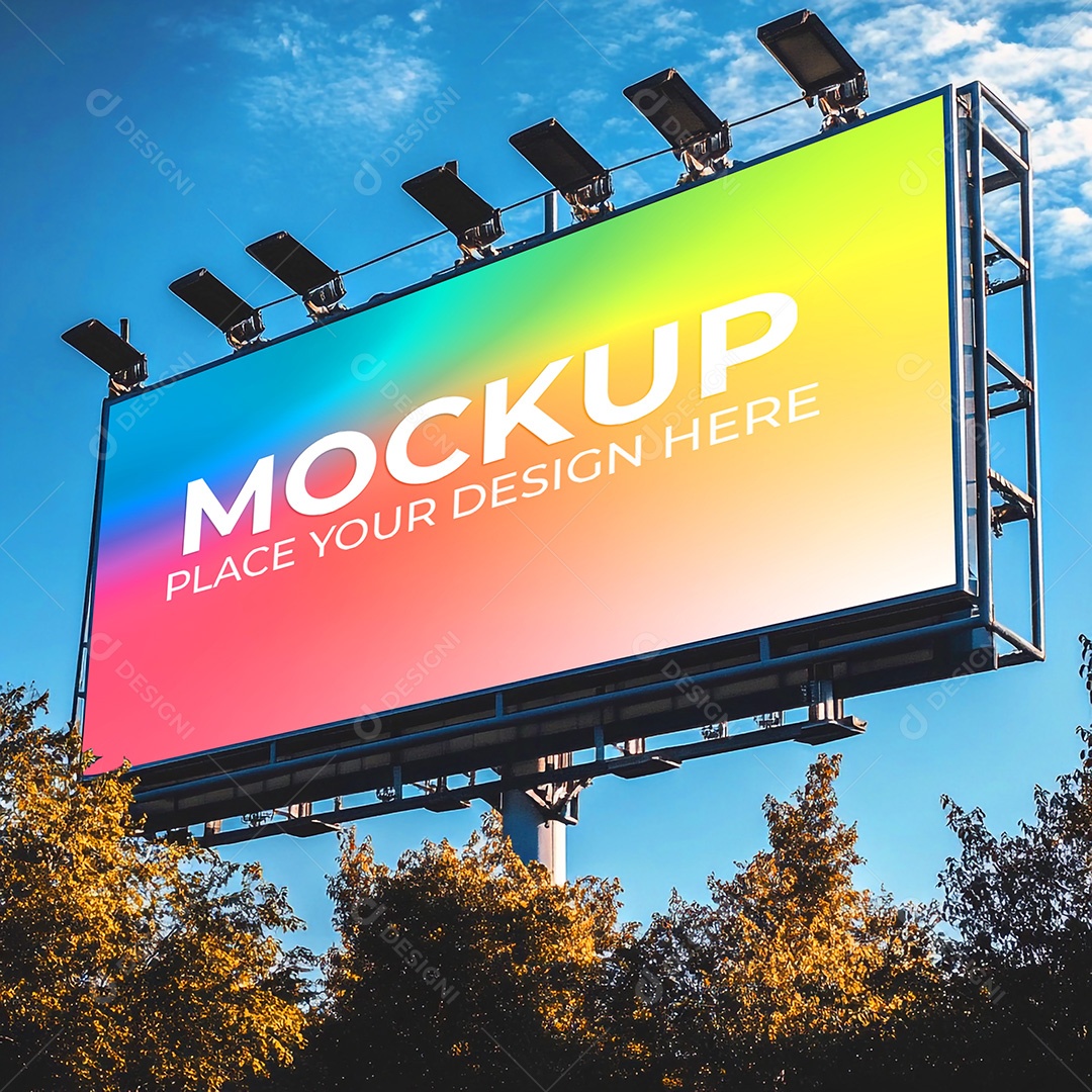 Mockup Painel Publicitário PSD Editável