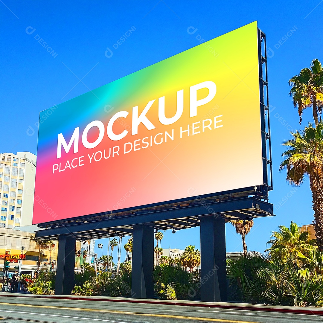 Mockup Painel Publicitário PSD Editável