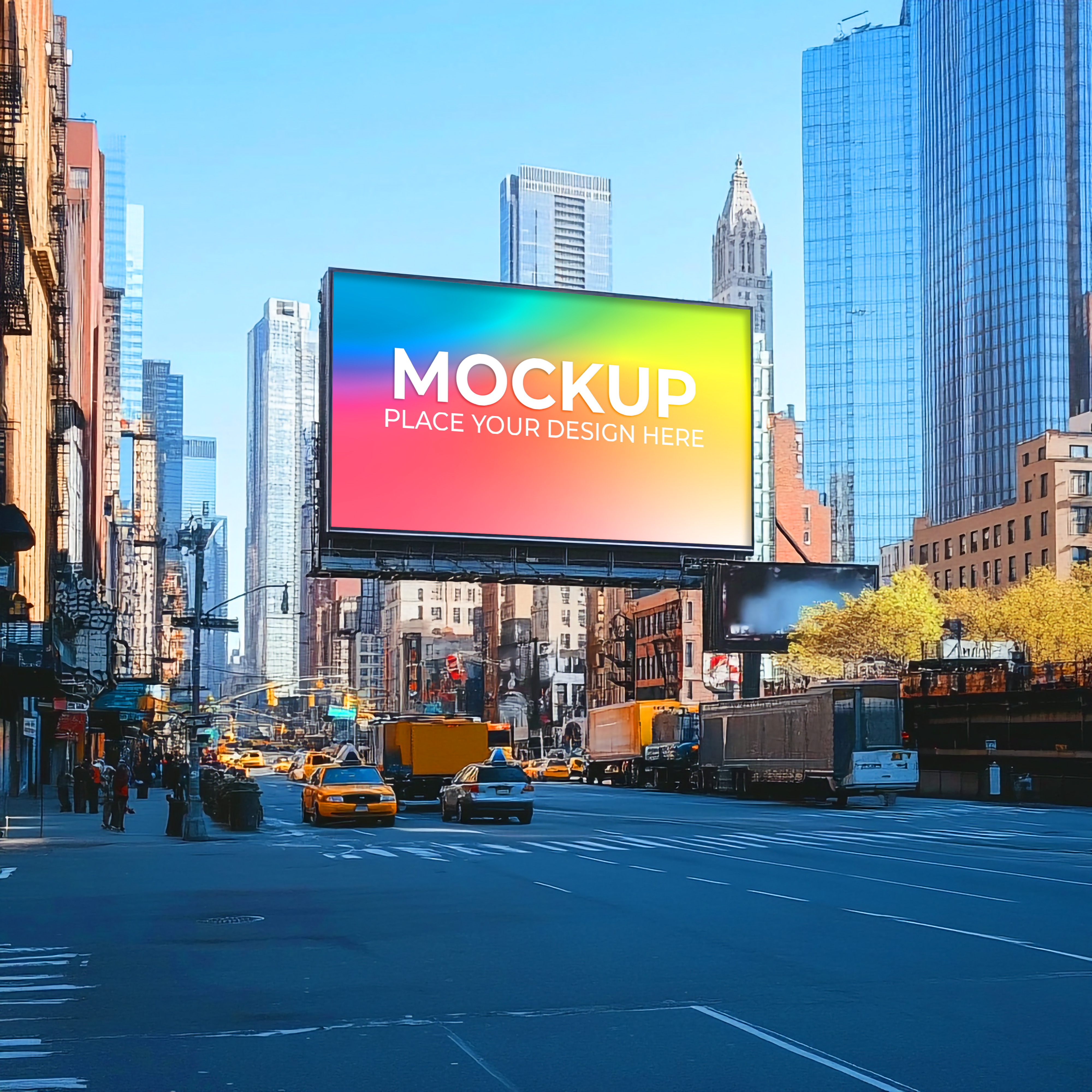 Mockup Painel Publicitário PSD Editável