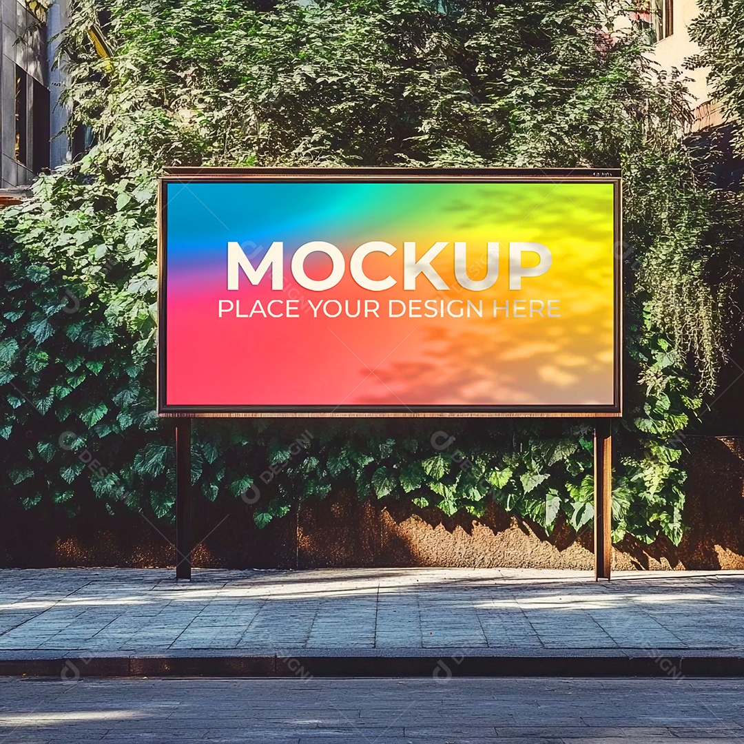 Mockup Painel Publicitário PSD Editável