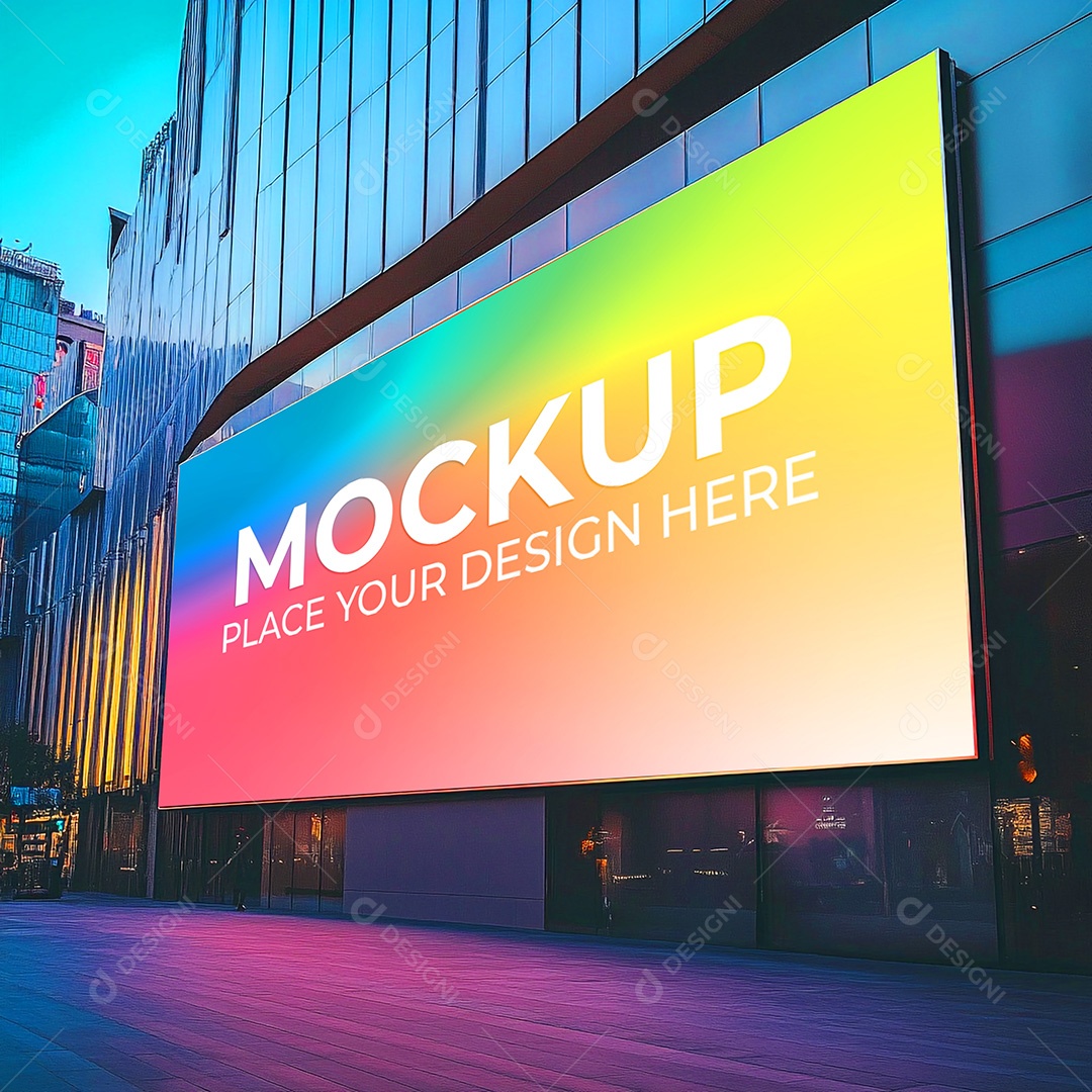 Mockup Painel Publicitário PSD Editável