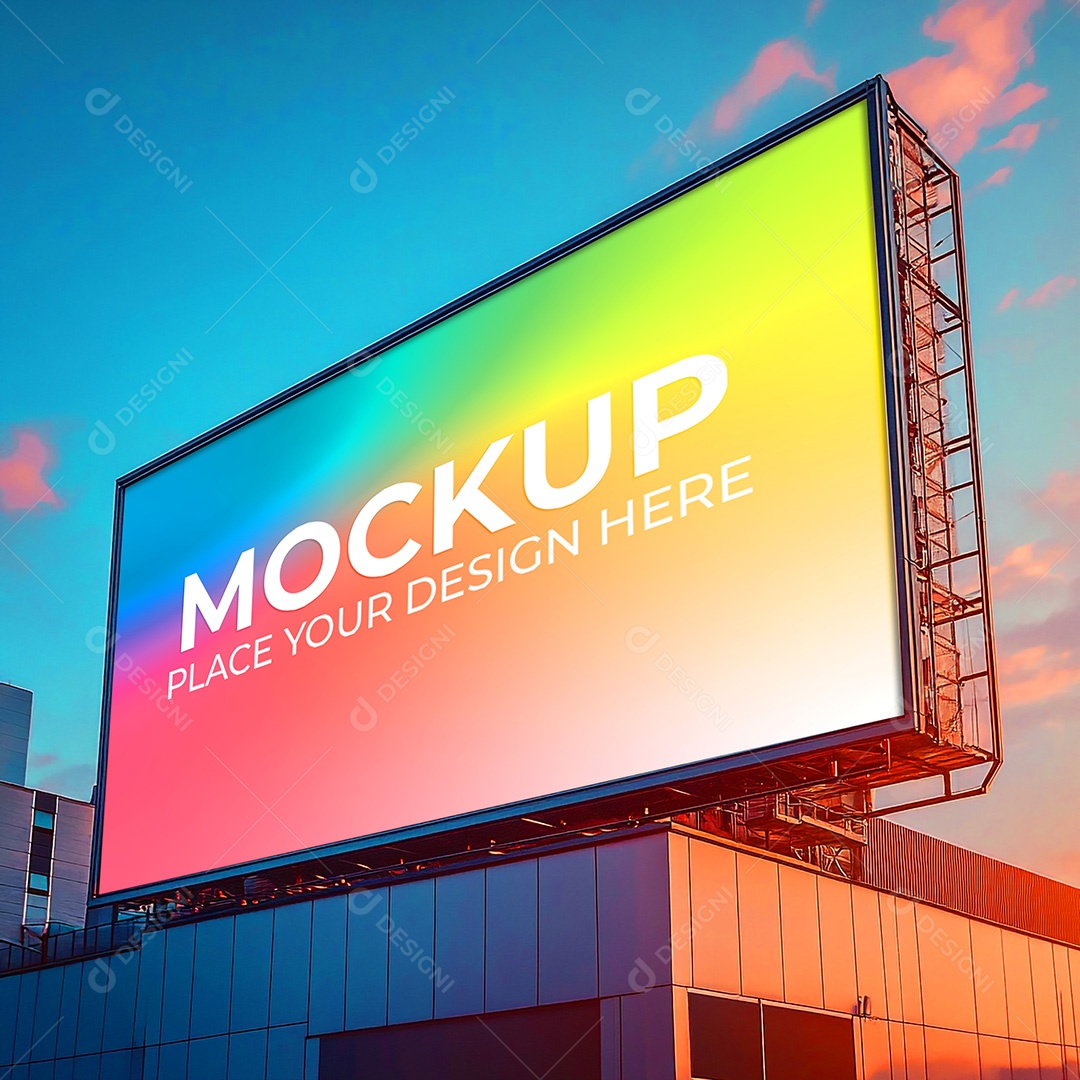 Mockup Painel Publicitário PSD Editável