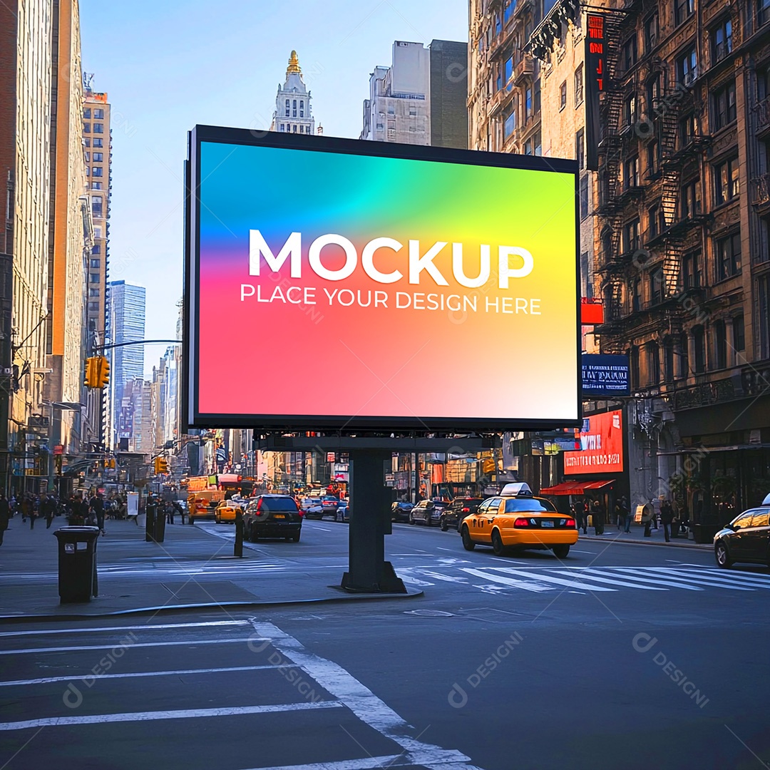 Mockup Painel Publicitário PSD Editável