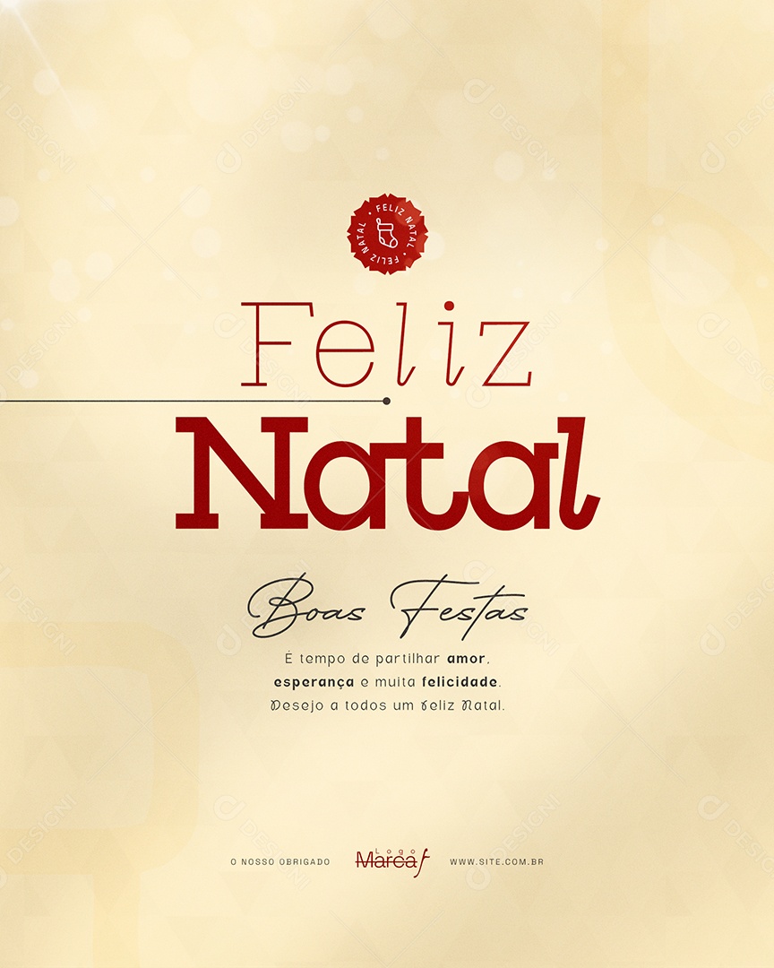 Feliz Natal 25 de Dezembro Feed Boas Festas Social Media PSD Editável