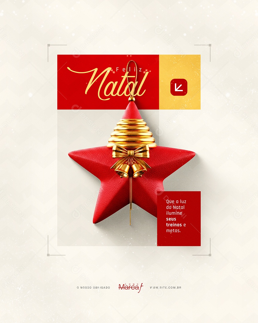 Feliz Natal 25 de Dezembro Feed Ilumine Seus Treinos Social Media PSD Editável