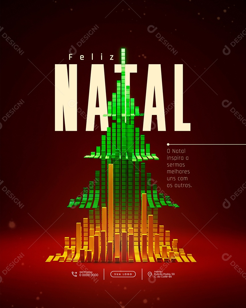 Feliz Natal 25 de Dezembro Feed o Natal Inspira a Sermos Social Media PSD Editável