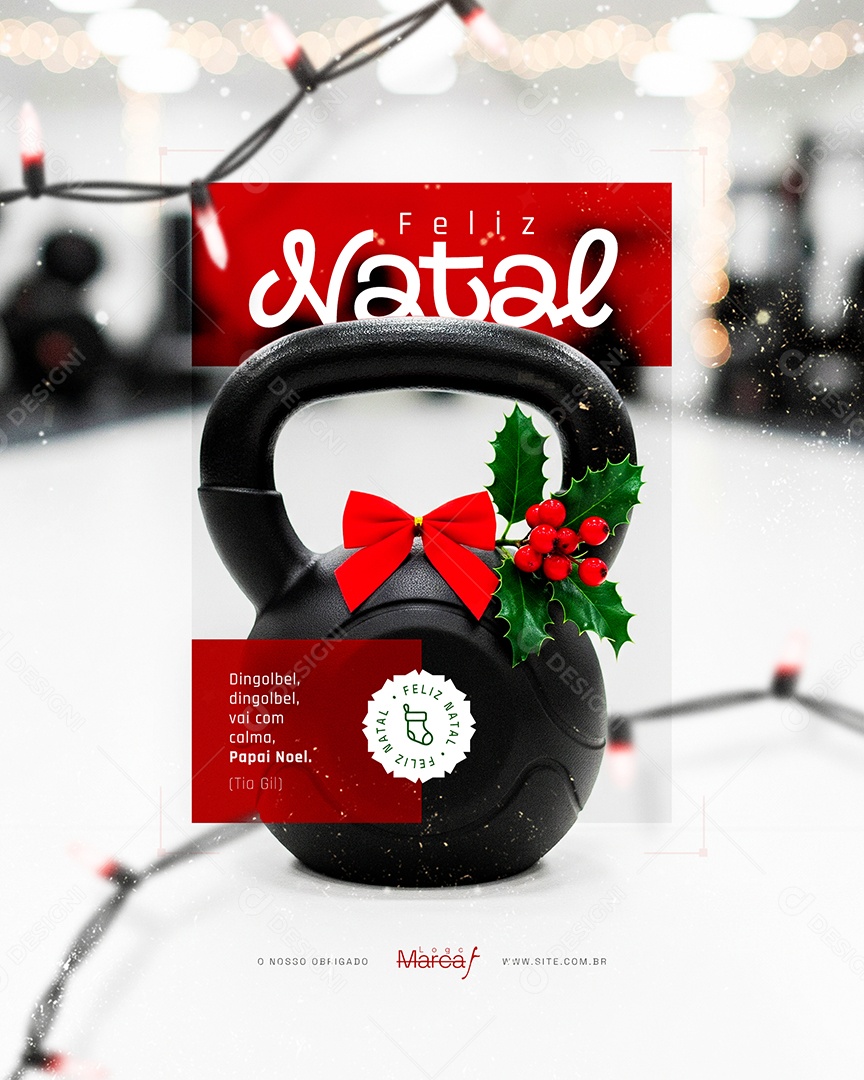 Feliz Natal 25 de Dezembro Feed Papai Noel Social Media PSD Editável