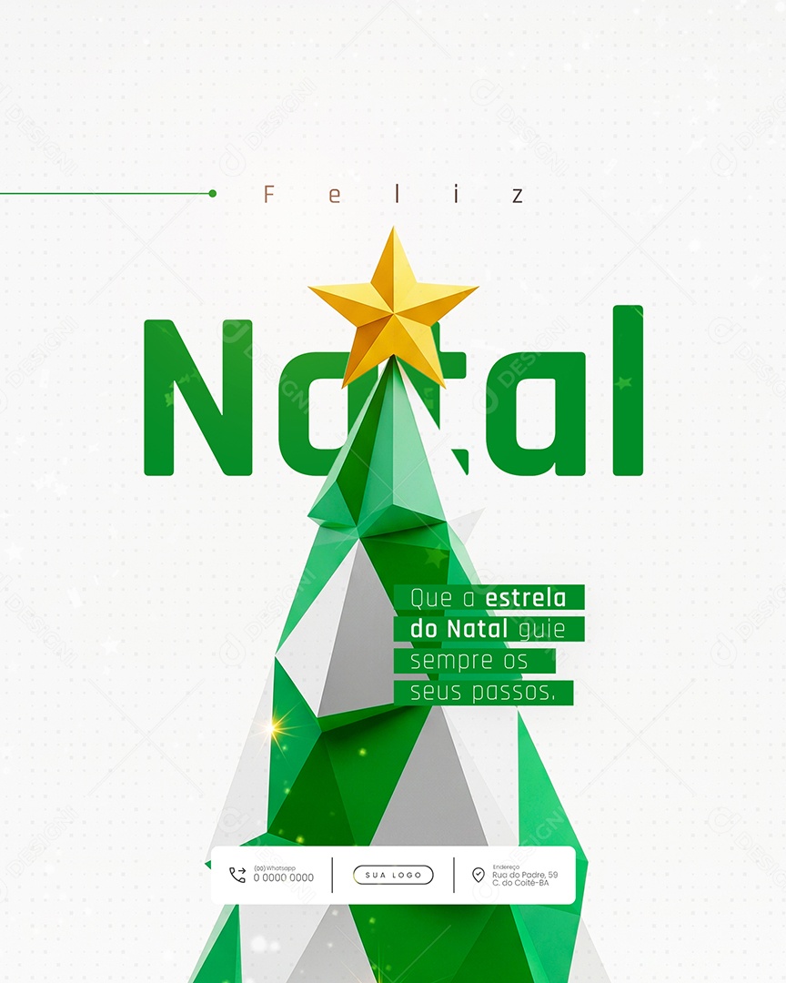 Feliz Natal 25 de Dezembro Feed Que a Estrela Guie Social Media PSD Editável