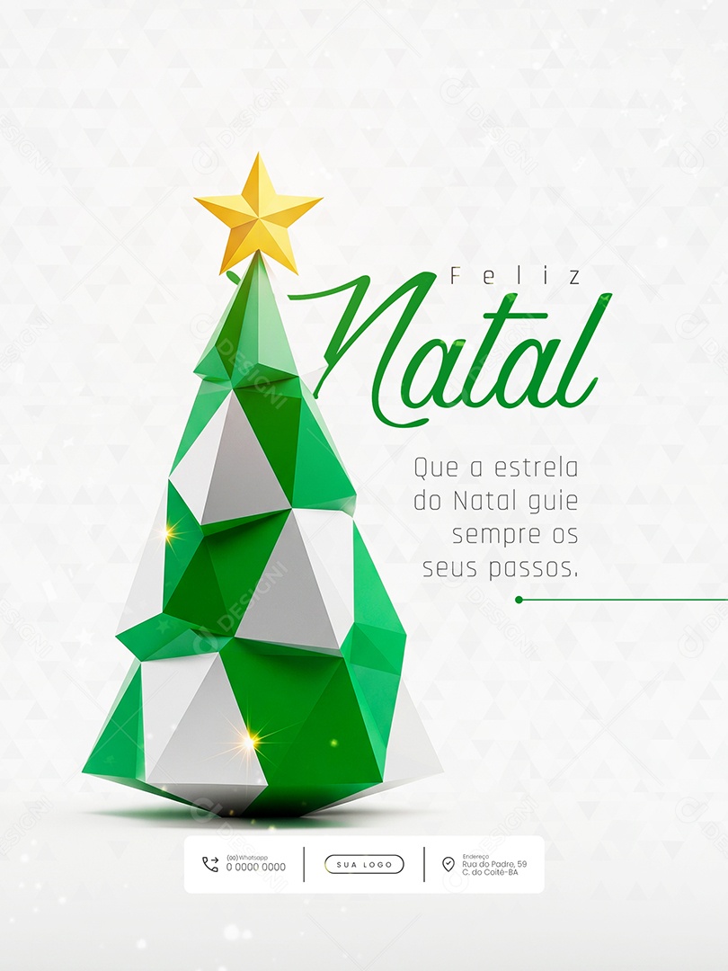 Feliz Natal 25 de Dezembro Feed Que a Estrela Social Media PSD Editável