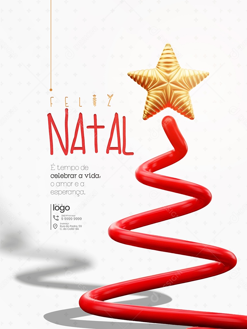 Feliz Natal 25 de Dezembro Feed Repleto Social Media PSD Editável
