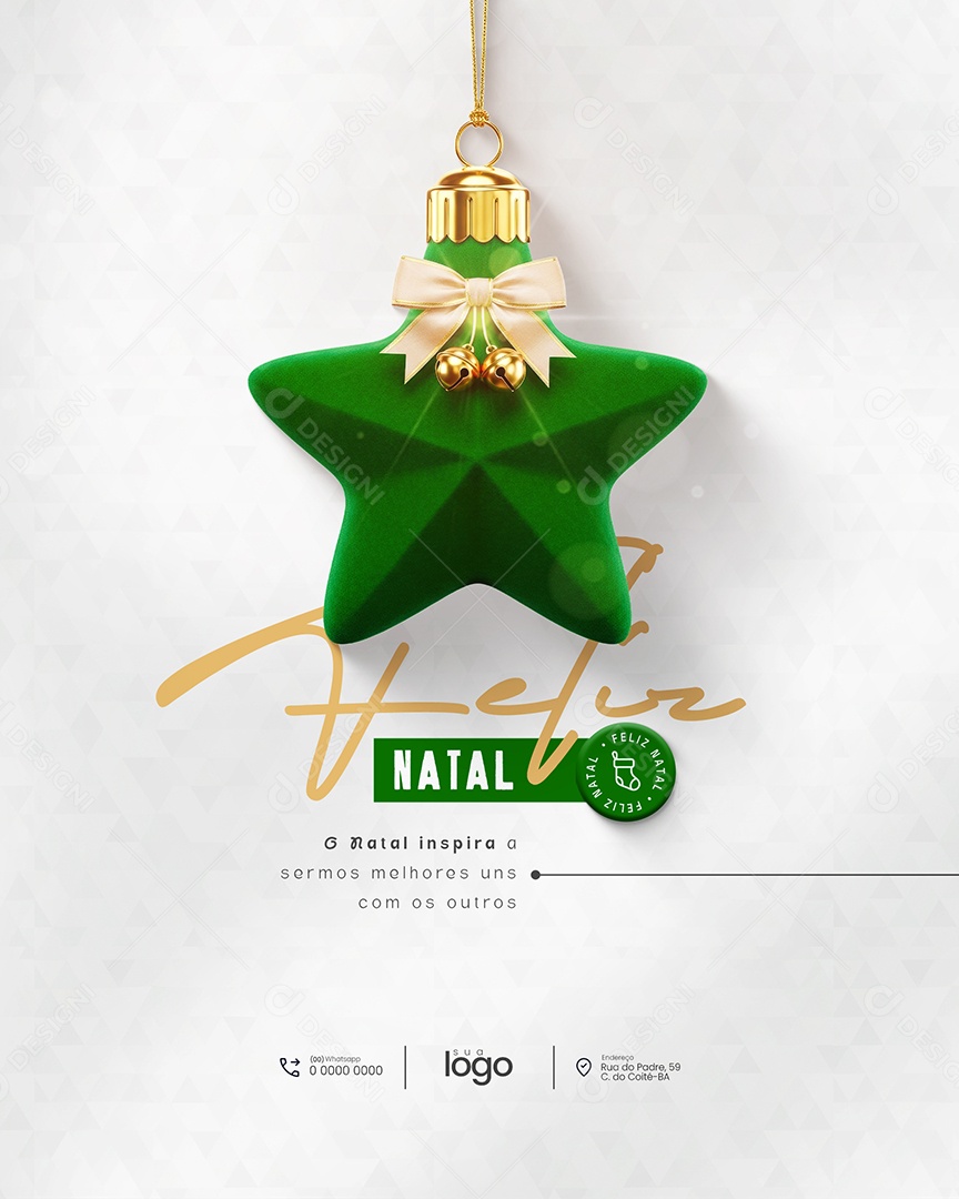 Feliz Natal 25 de Dezembro Feed Sermos Melhores Social Media PSD Editável