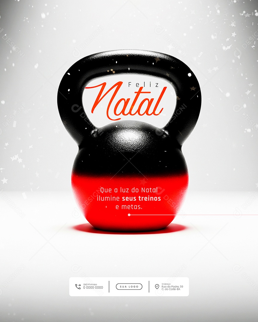 Feliz Natal 25 de Dezembro Feed Seus Treino e Metas Social Media PSD Editável