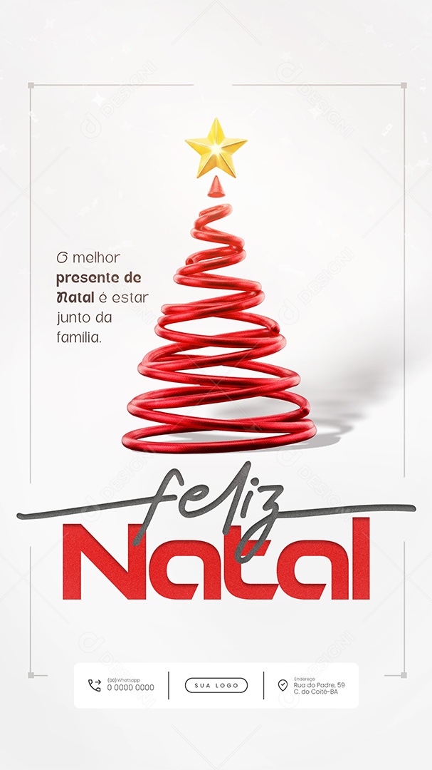 Feliz Natal 25 de Dezembro O Melhor Presente Story Social Media PSD Editável
