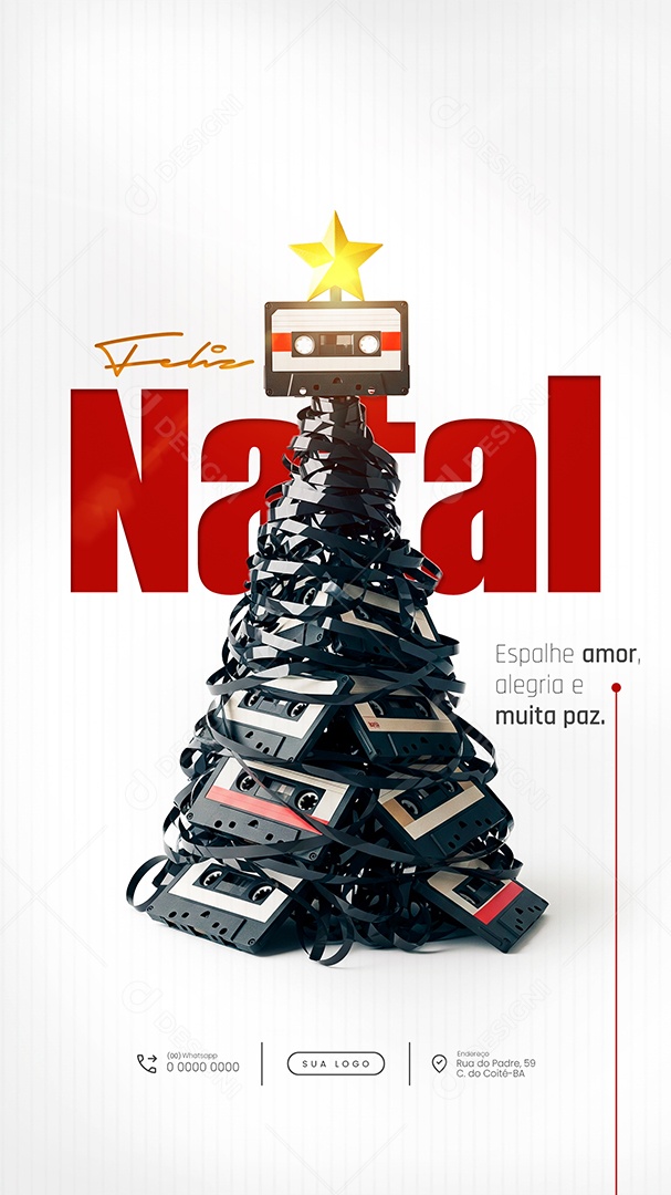Feliz Natal 25 de Dezembro Story Espalhe Amor Social Media PSD Editável