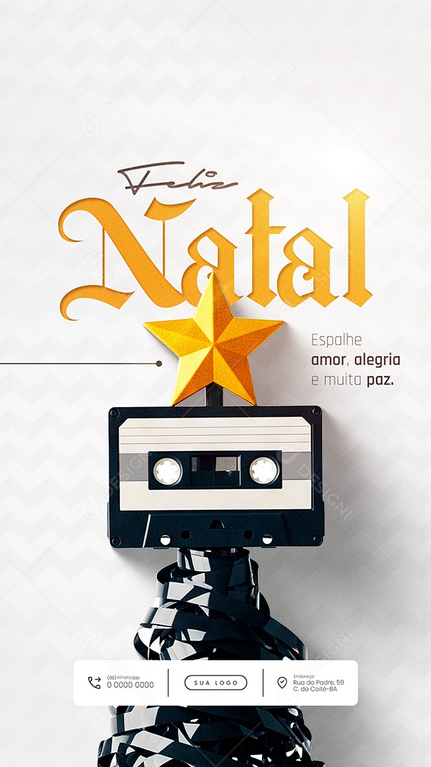 Feliz Natal 25 de Dezembro Story Espalhe Social Media PSD Editável