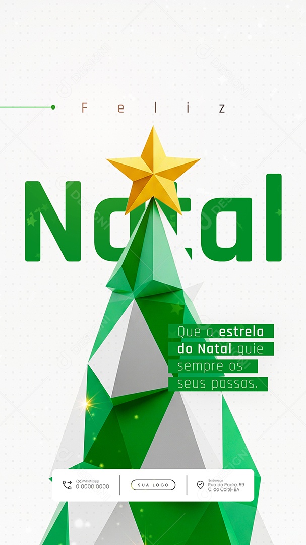 Feliz Natal 25 de Dezembro Story Que a Estrela Guie Social Media PSD Editável