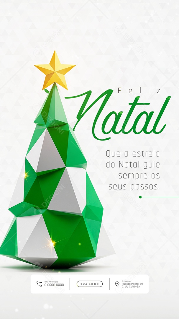Feliz Natal 25 de Dezembro Story Que a Estrela Social Media PSD Editável
